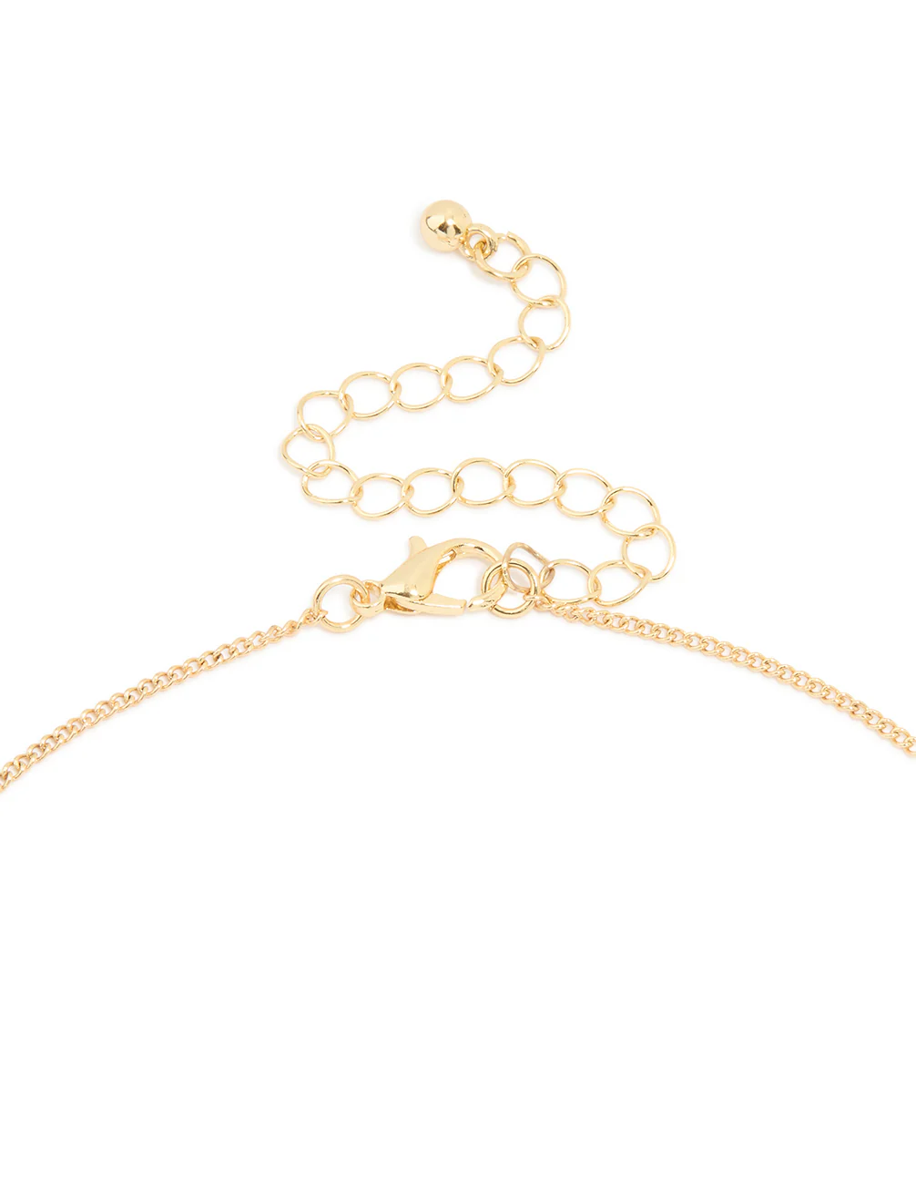 Gold Plated Cubic Zirconia Circle Letter J Pendant Necklace - Image 3