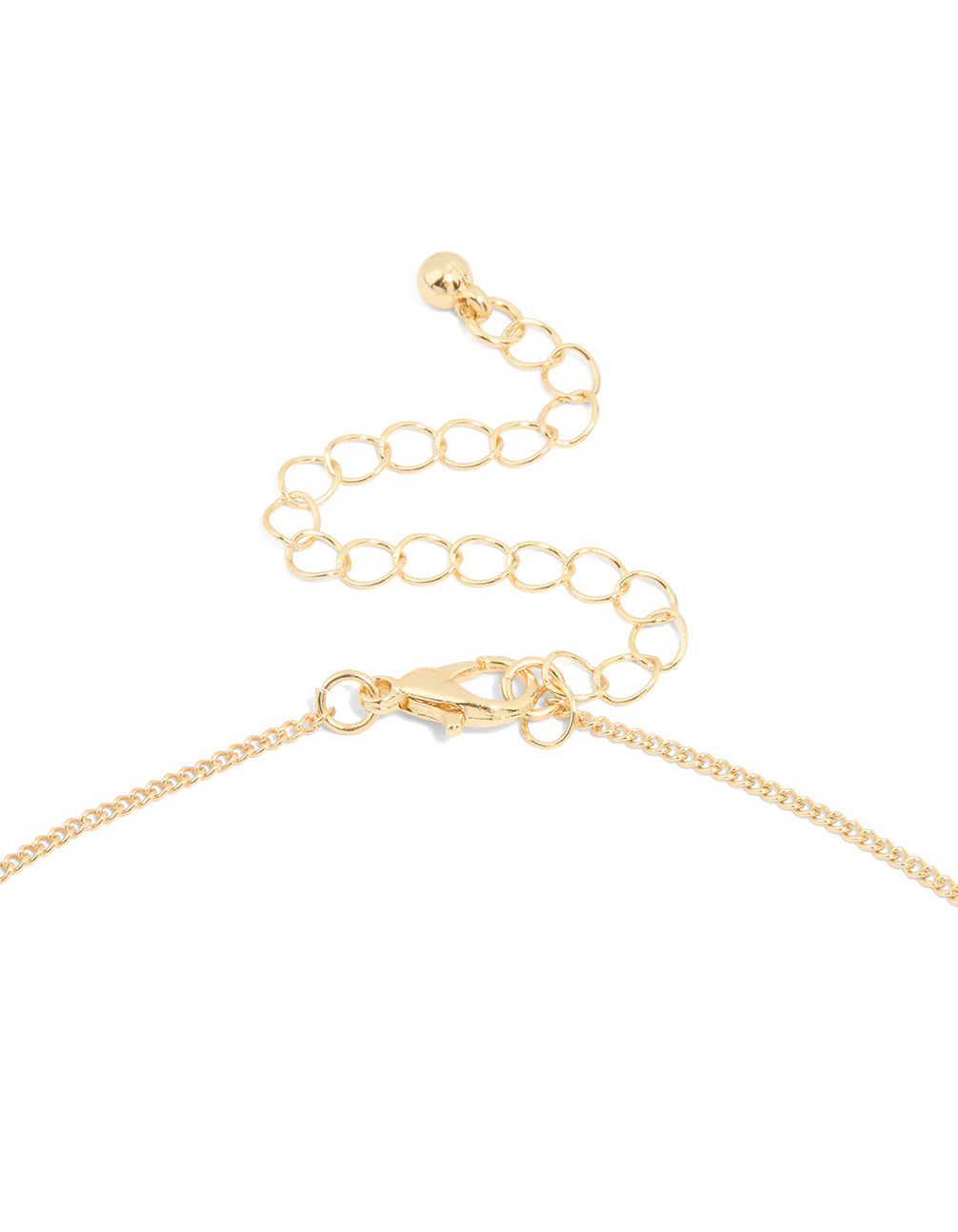 Gold Plated Cubic Zirconia Circle Letter K Pendant Necklace - Image 3
