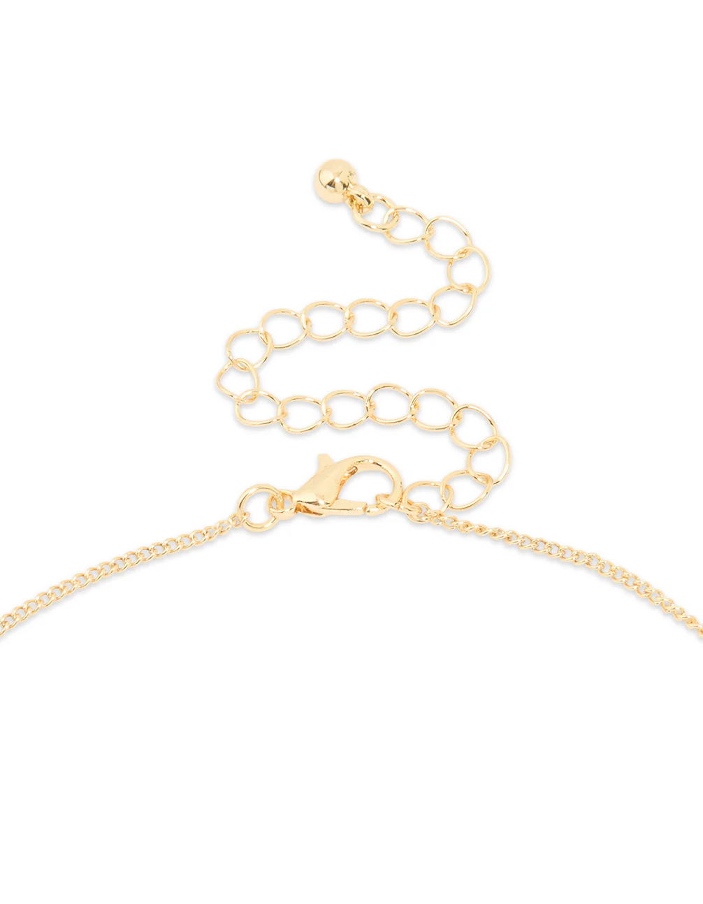 Gold Plated Cubic Zirconia Circle Letter L Pendant Necklace - Image 3