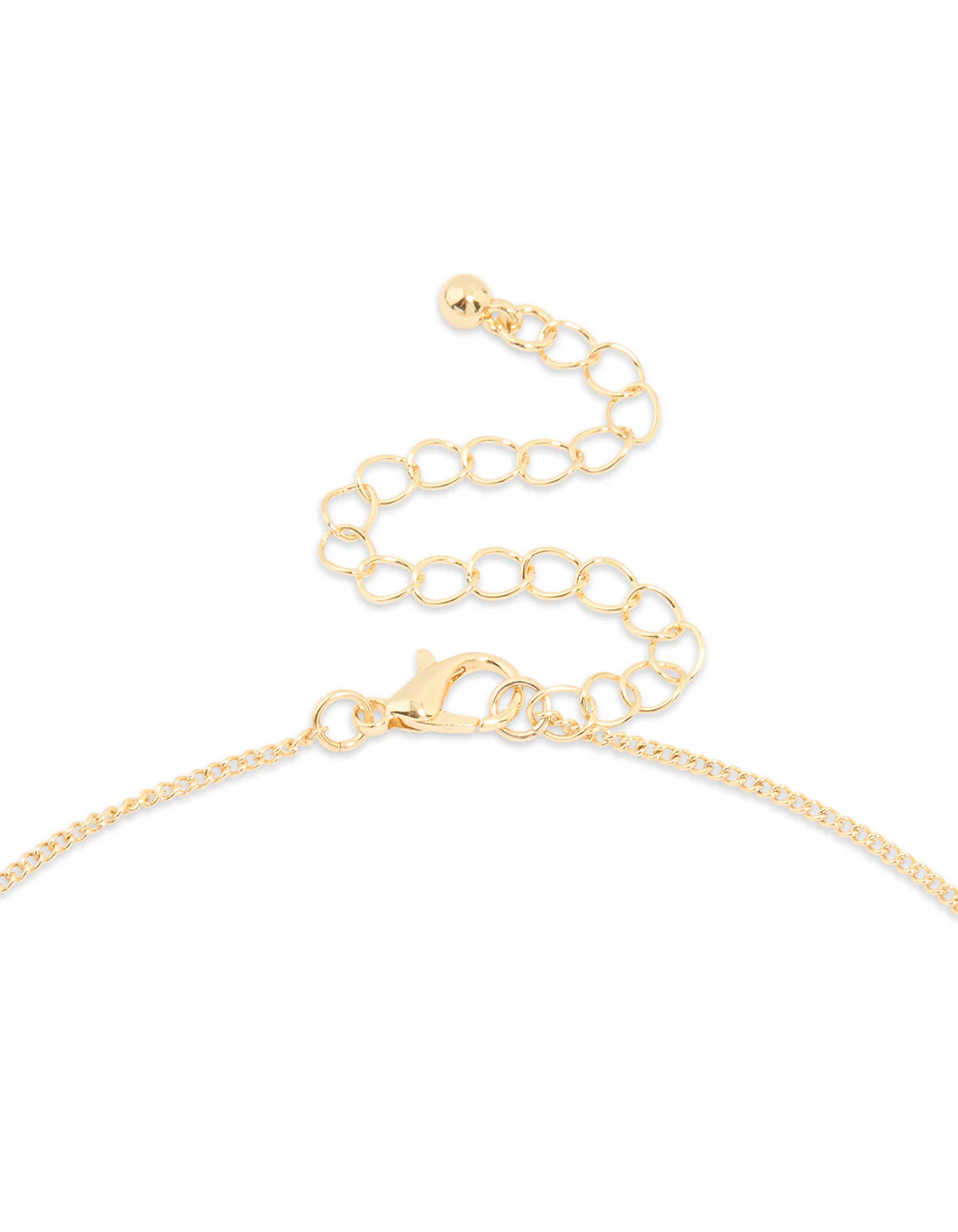 Gold Plated Cubic Zirconia Circle Letter M Pendant Necklace - Image 3