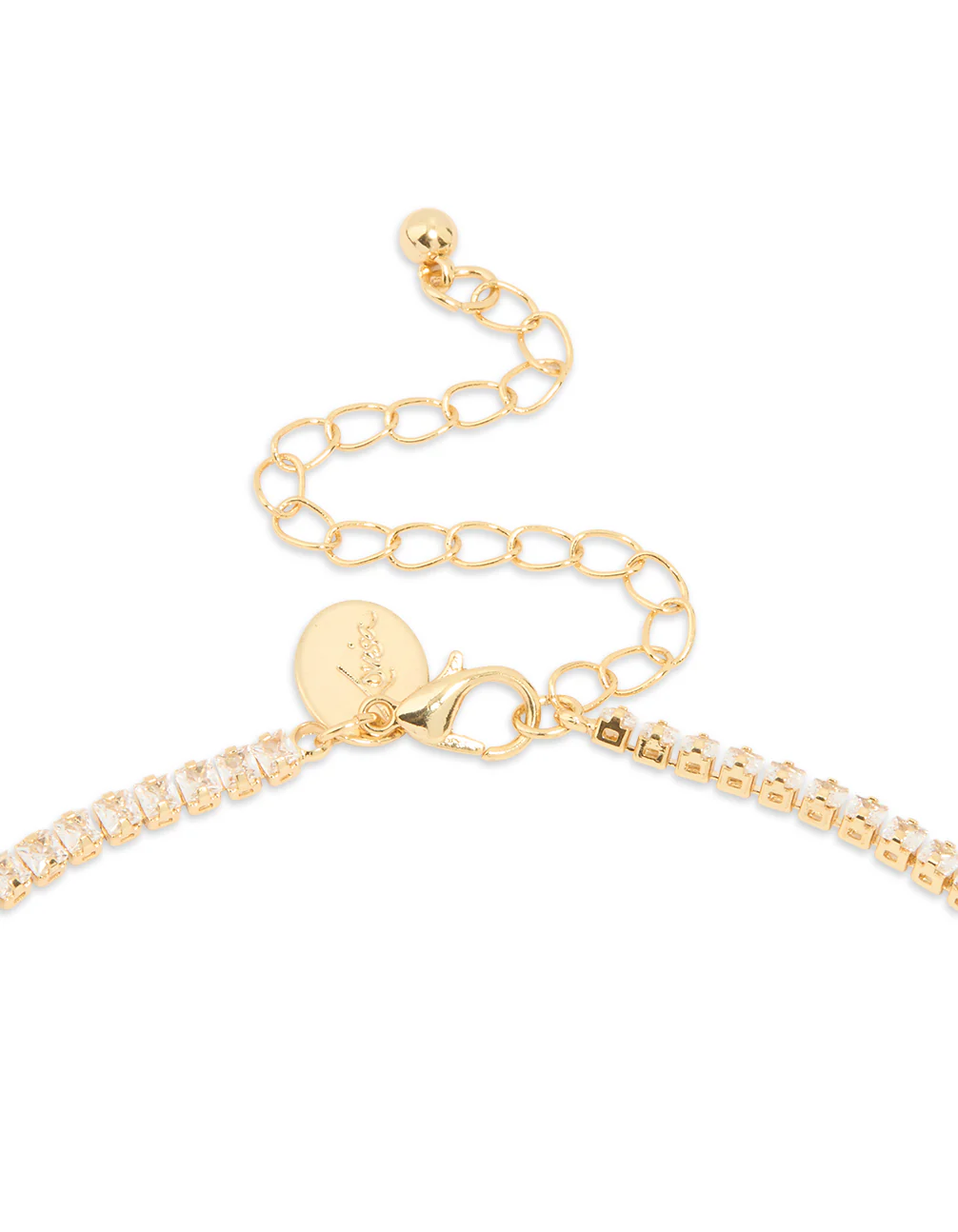 Gold Plated Cubic Zirconia Classic Tennis Necklace - Image 3