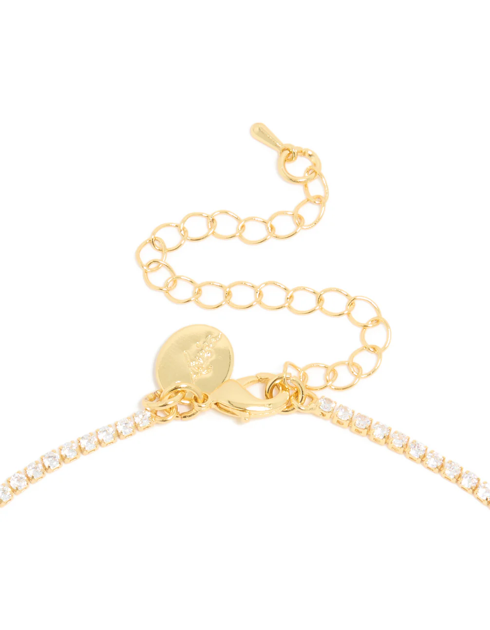 Gold Plated Cubic Zirconia Cluster Necklace & Earrings Set - Image 3