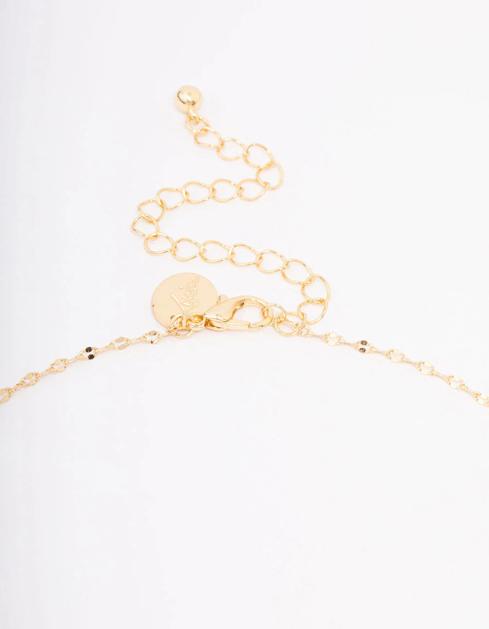 Gold Plated Cubic Zirconia Cross Lariat Necklace - Image 3