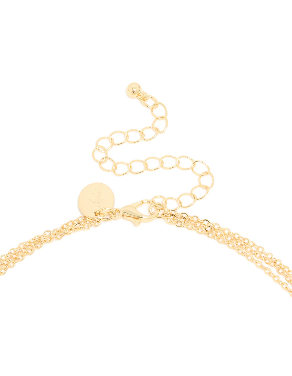 Gold Plated Cubic Zirconia Cross Layered Necklace - Image 3