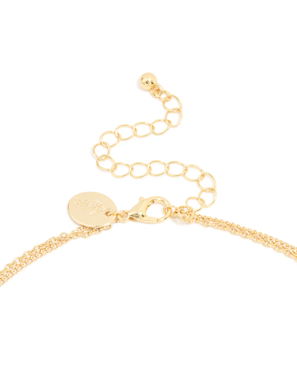 Gold Plated Cubic Zirconia Cross Letter K Layered Necklace - Image 3