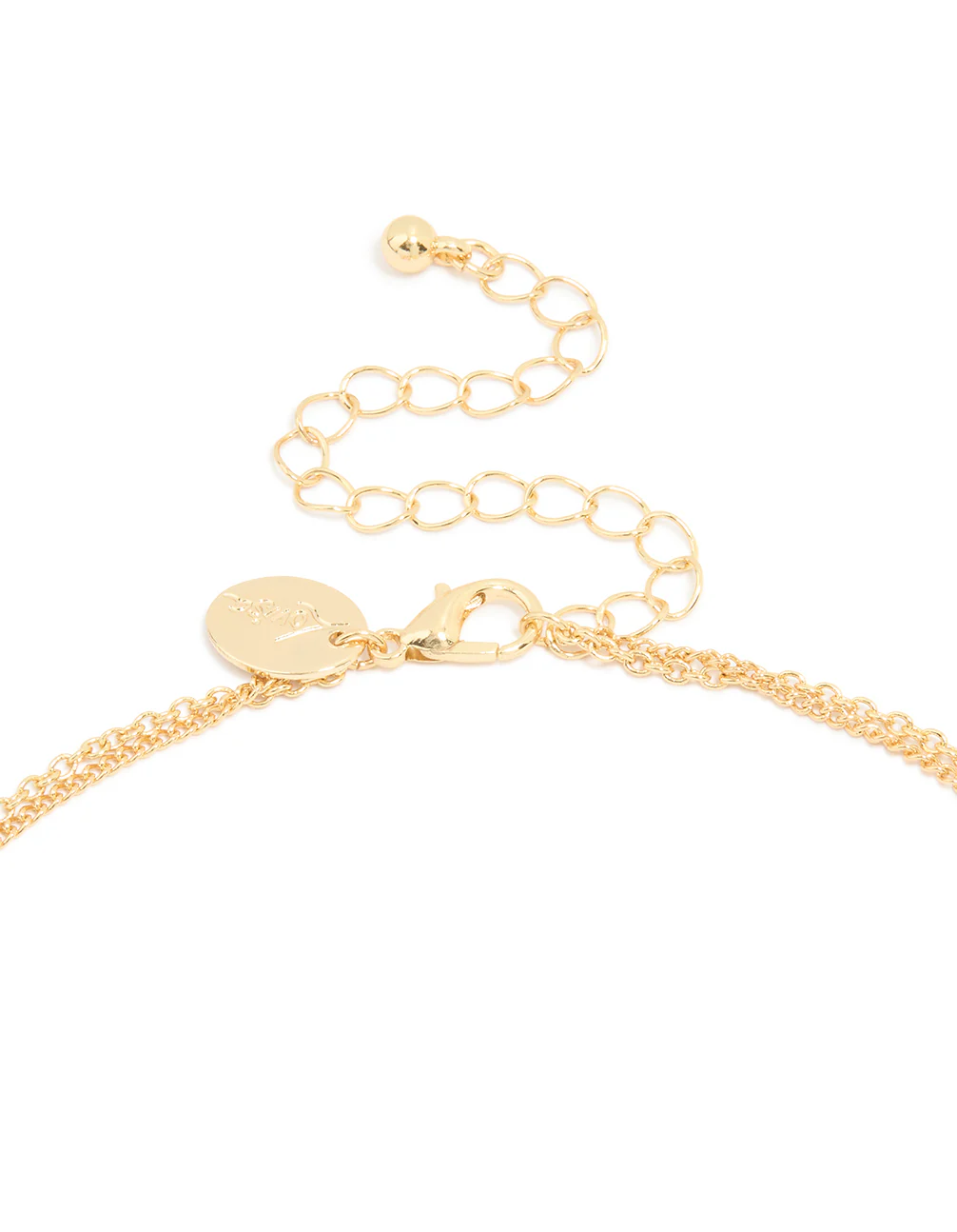 Gold Plated Cubic Zirconia Cross Letter L Layered Necklace - Image 3