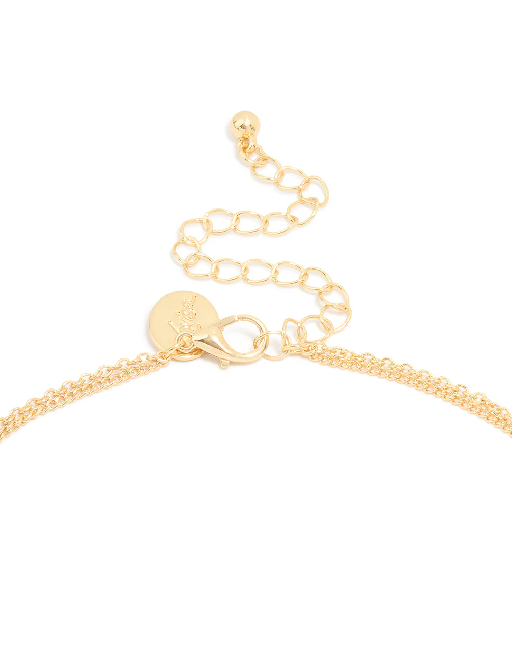 Gold Plated Cubic Zirconia Cross Letter S Layered Necklace - Image 3