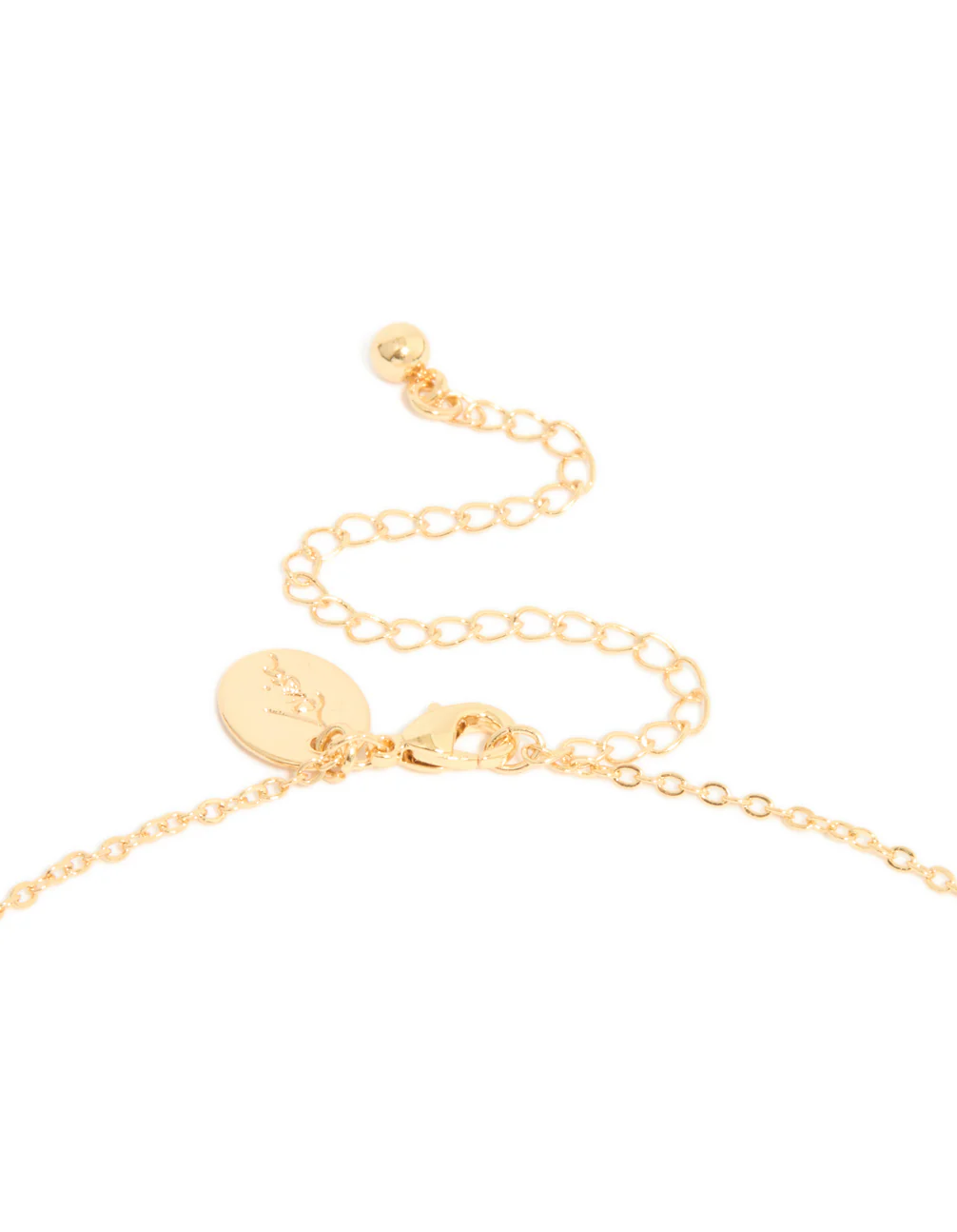 Gold Plated Cubic Zirconia Dainty Vine Spaced Necklace - Image 4