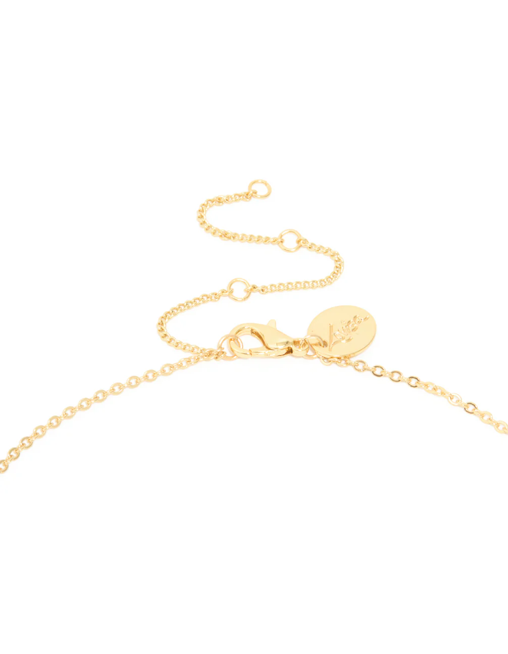 Gold Plated Cubic Zirconia Double Circle Pendant Necklace - Image 5