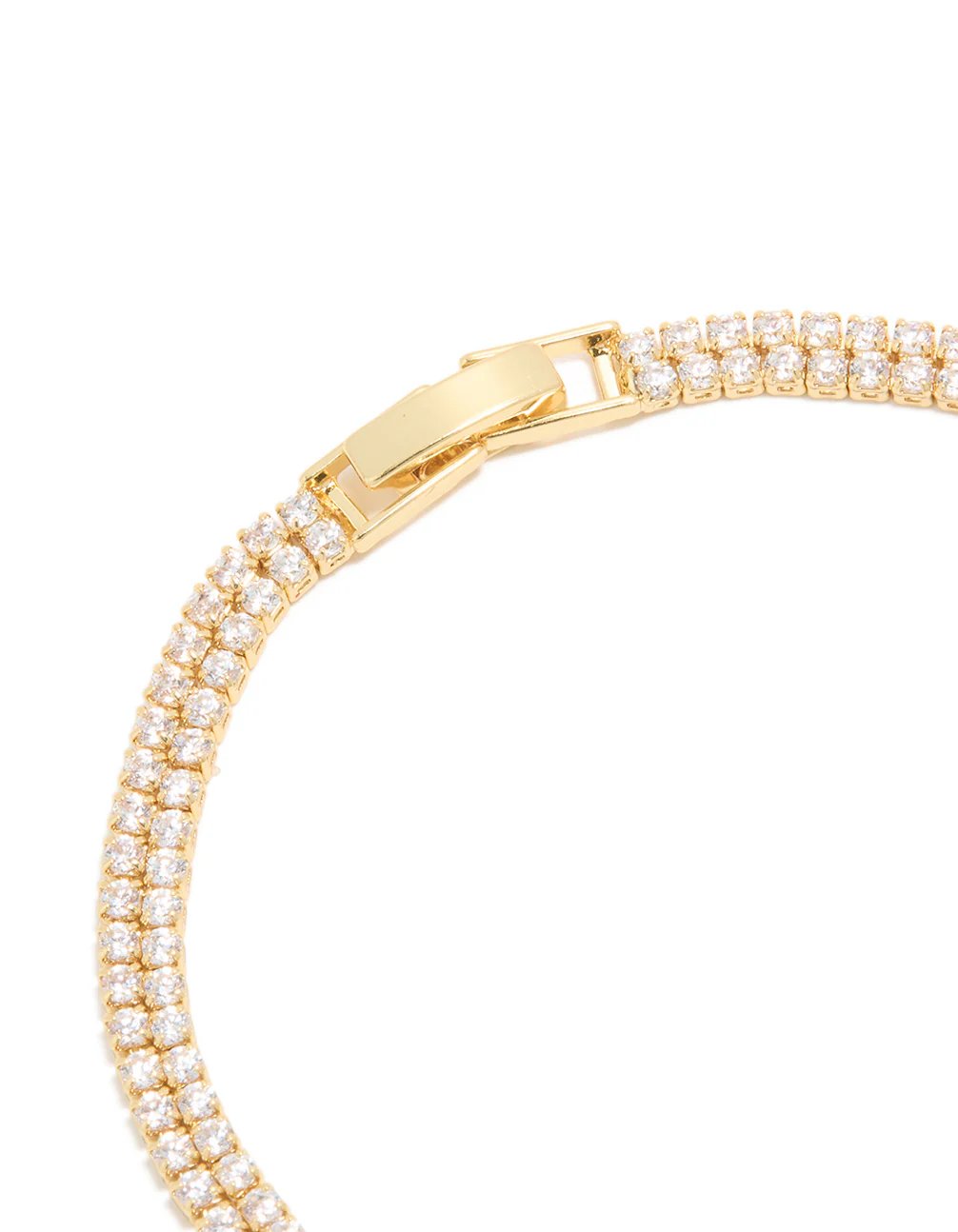 Gold Plated Cubic Zirconia Elegant Tennis Bracelet - Image 5