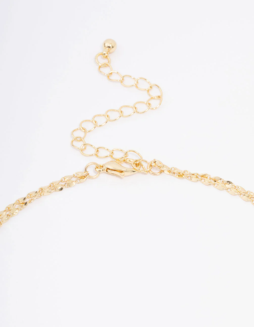 Gold Plated Cubic Zirconia Fine Cross Layered Necklace - Image 3