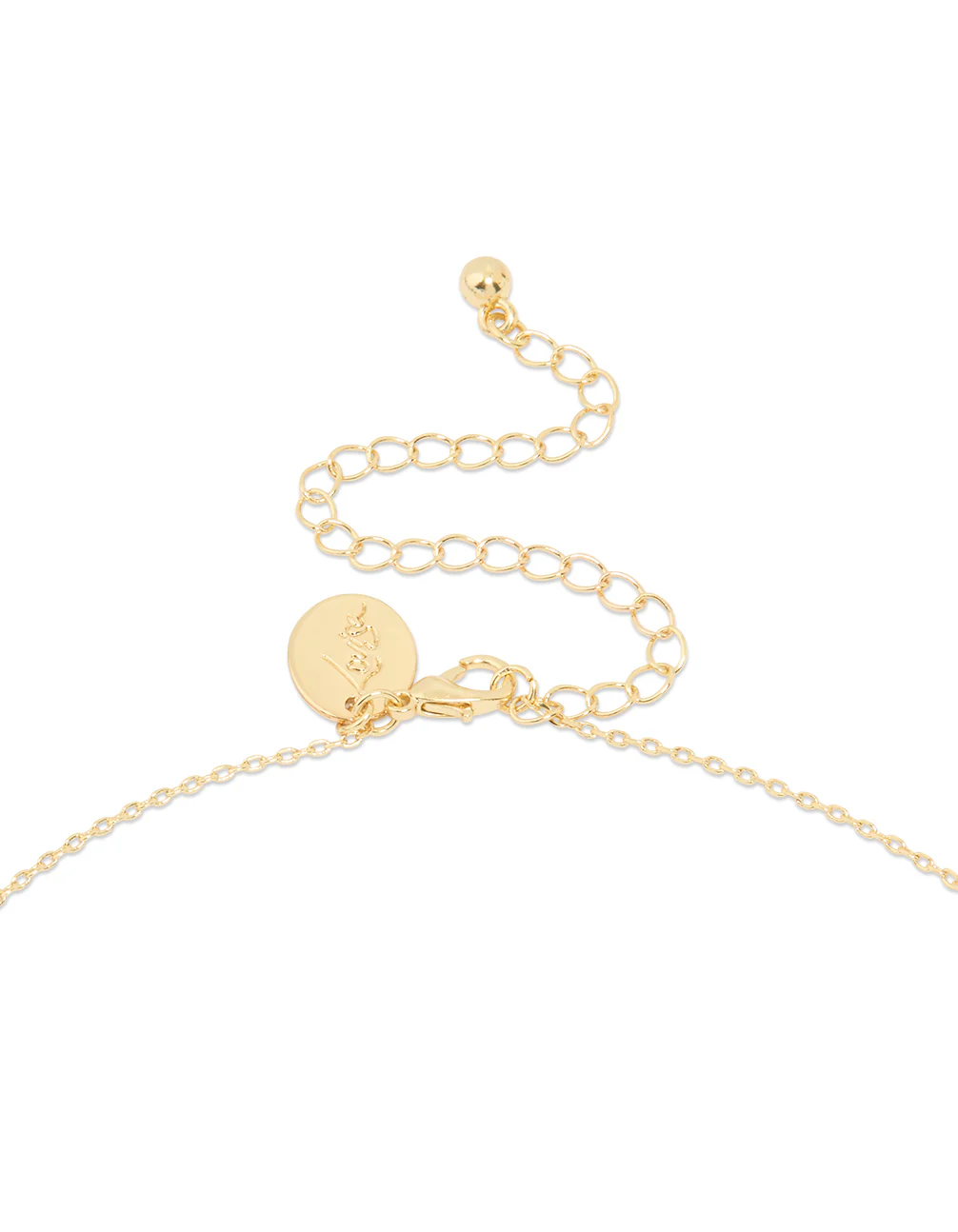 Gold Plated Cubic Zirconia Floral Teardrop Necklace - Image 3