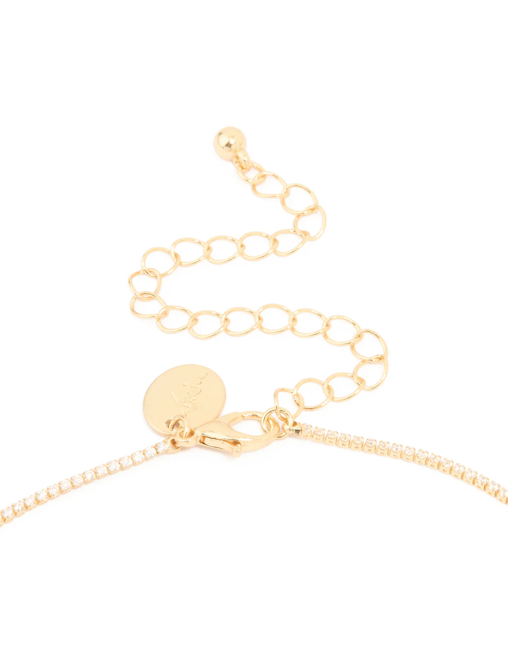 Gold Plated Cubic Zirconia Flower Cup Chain Necklace - Image 3