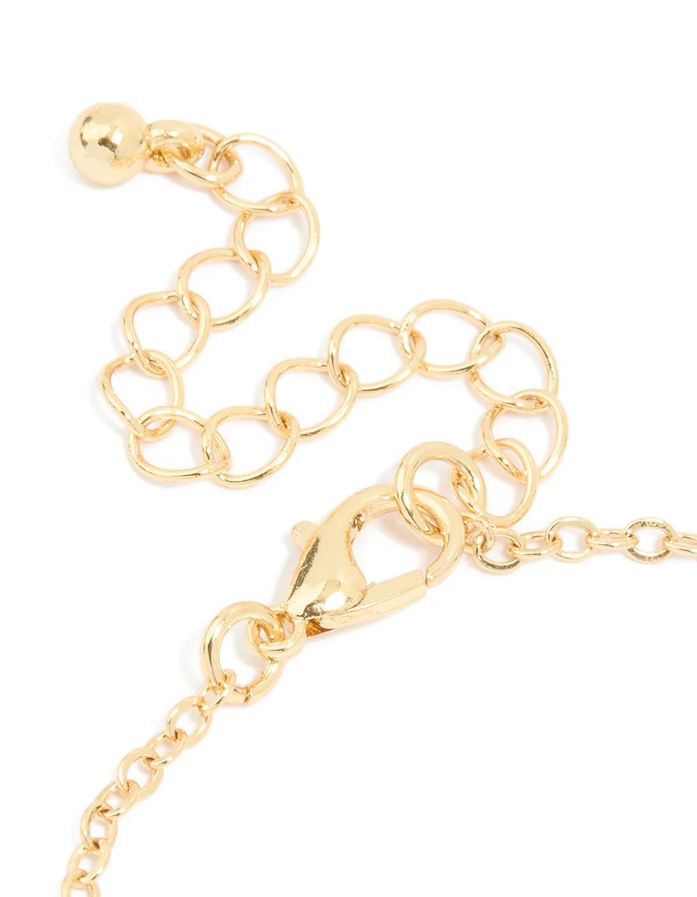 Gold Plated Cubic Zirconia Flower Outline Bracelet - Image 3