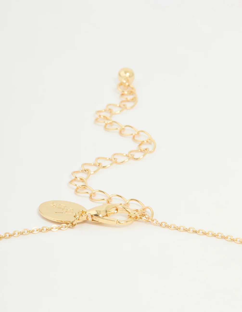 Gold Plated Cubic Zirconia Gemini Circle Necklace - Image 3