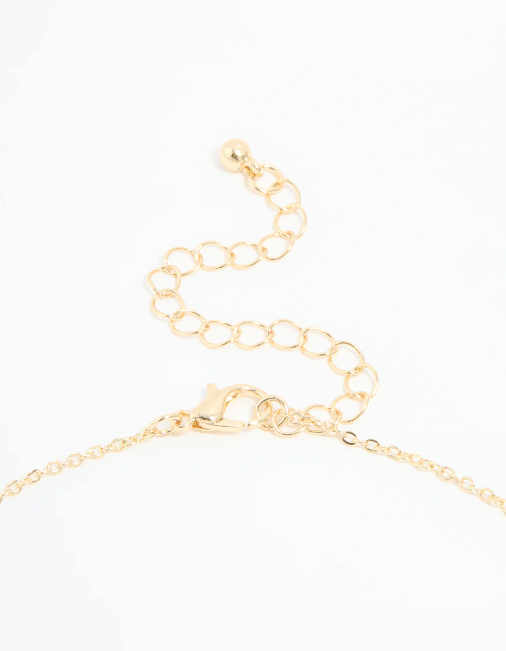 Gold Plated Cubic Zirconia Heart & Bow Pendant Necklace - Image 5