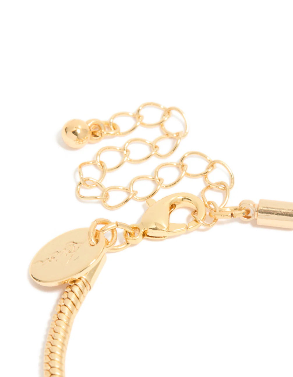 Gold Plated Cubic Zirconia & Heart Charm Bracelet - Image 4