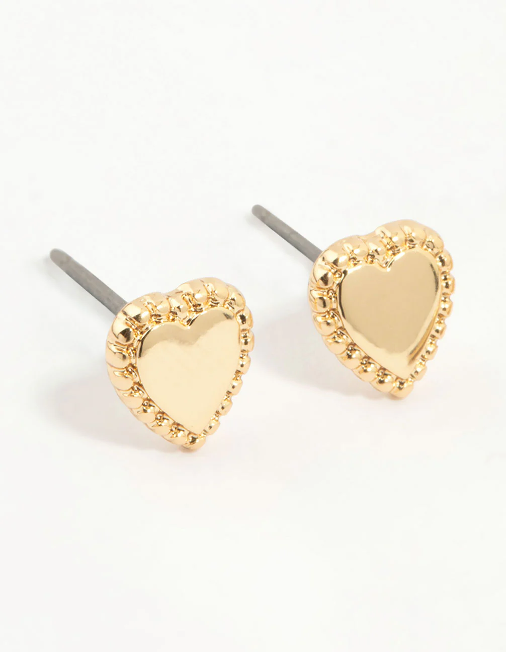 Gold Plated Cubic Zirconia Heart Earrings 3-Pack - Image 2