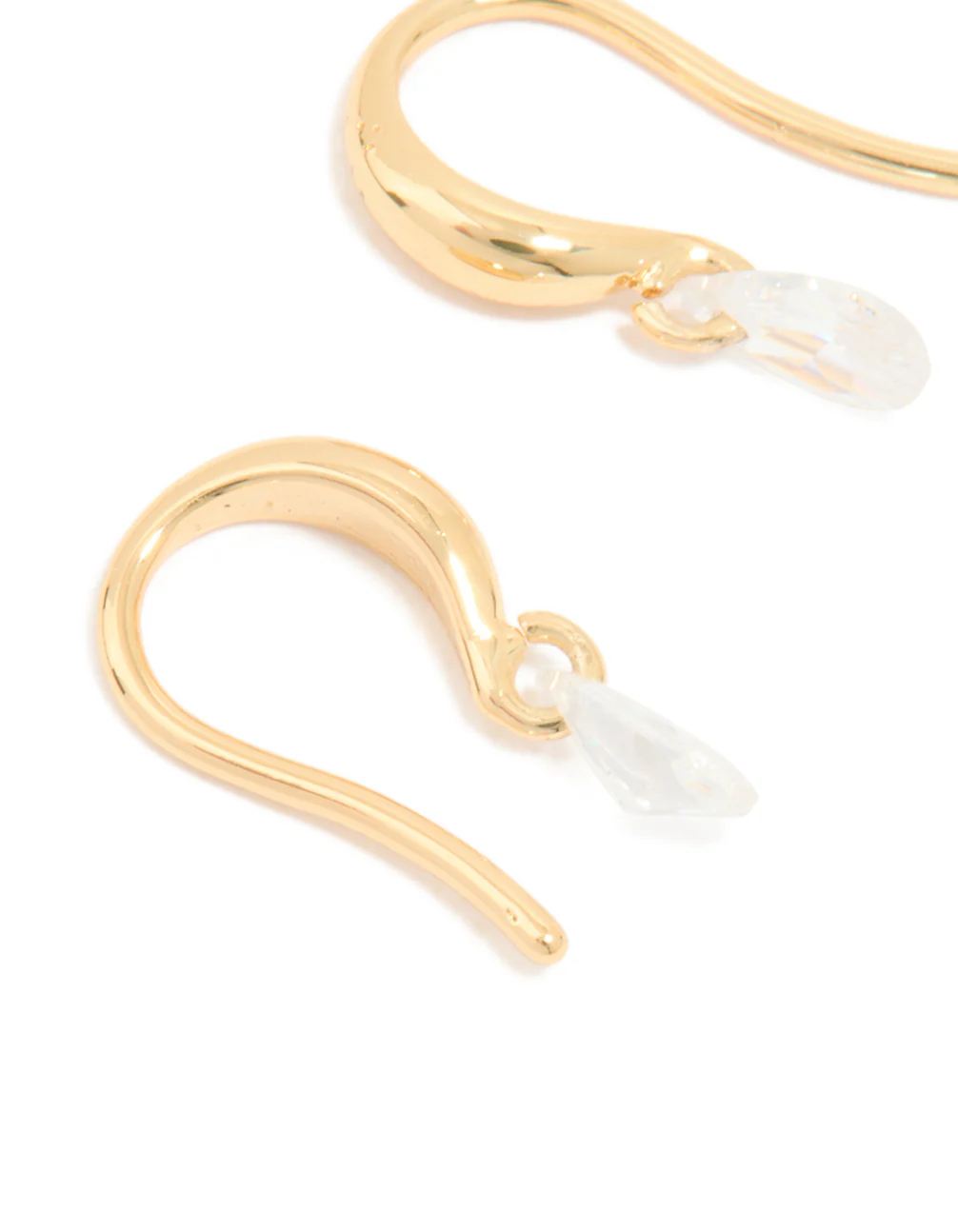 Gold Plated Cubic Zirconia Hook Earrings - Image 3