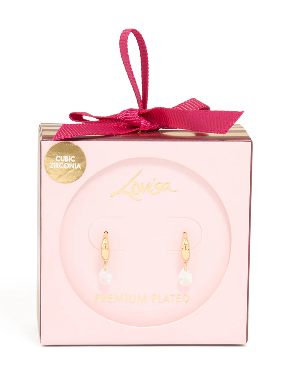 Gold Plated Cubic Zirconia Hook Earrings - Image 5