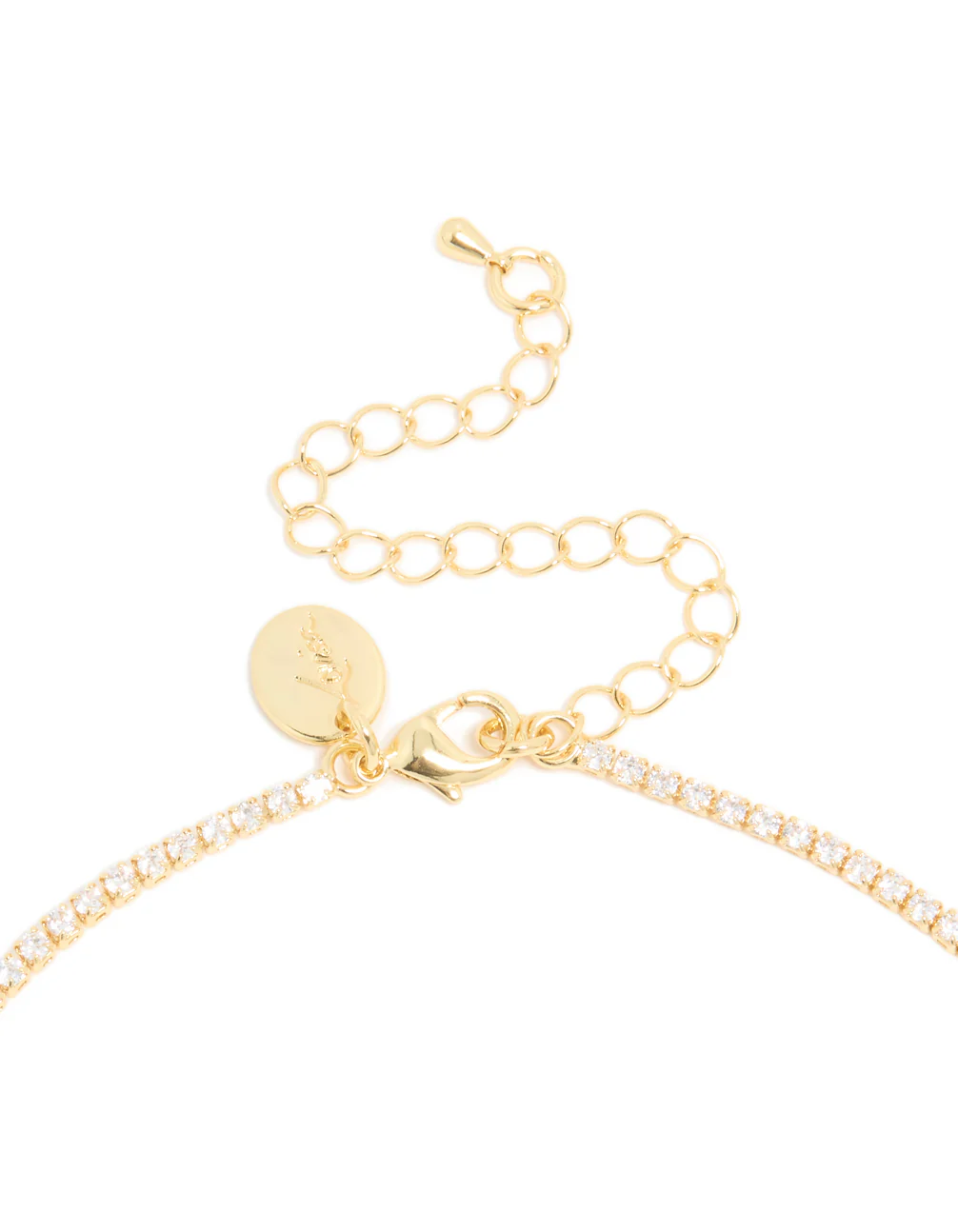 Gold Plated Cubic Zirconia Large Marquise Droplets Necklace - Image 5