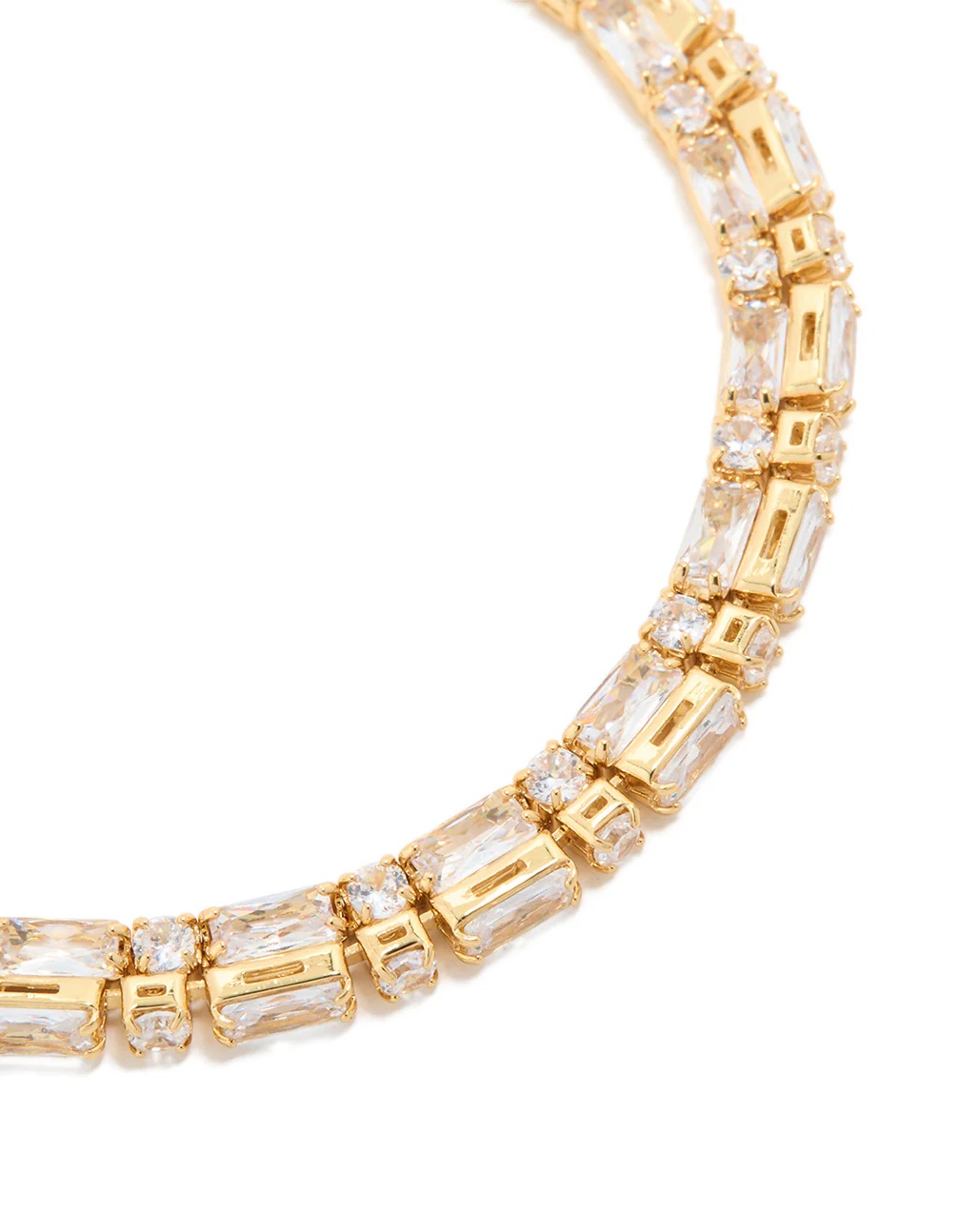 Gold Plated Cubic Zirconia Layered Bracelet - Image 4