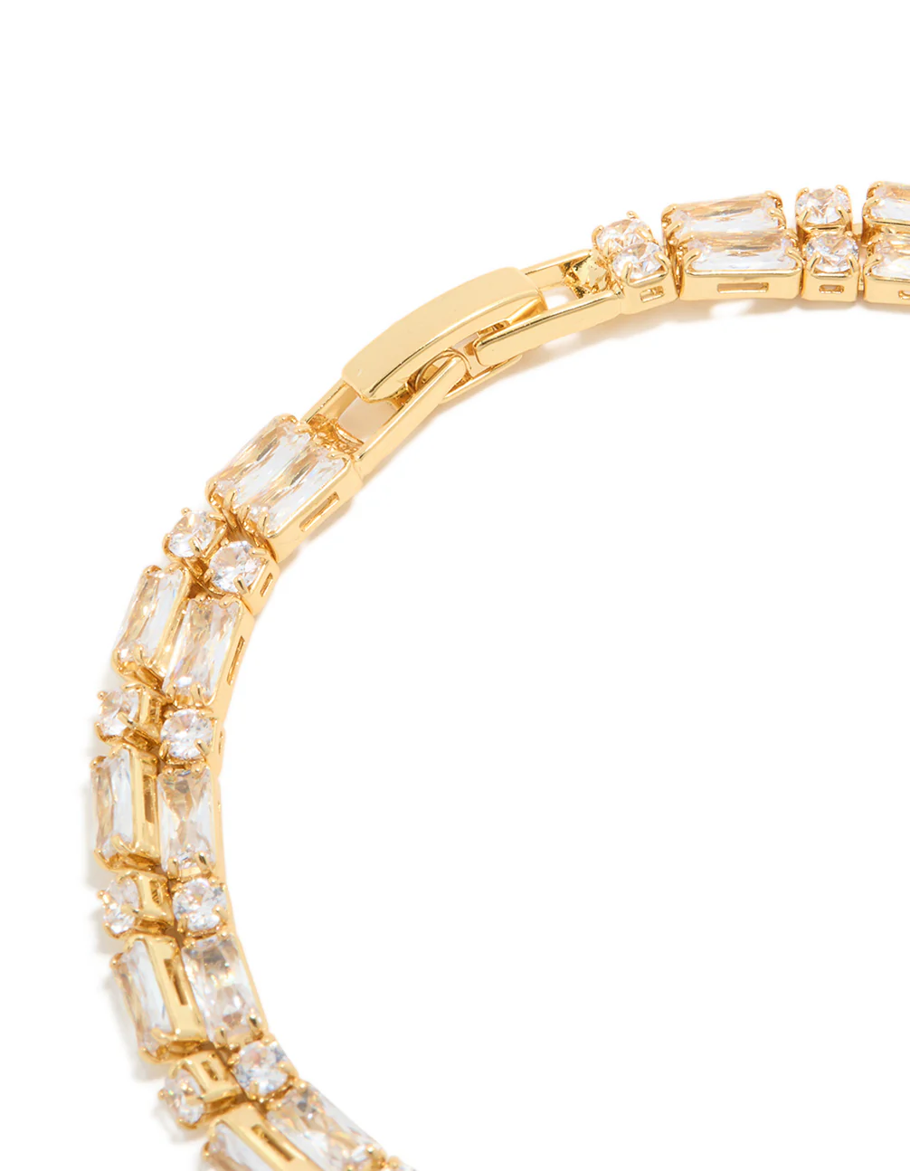 Gold Plated Cubic Zirconia Layered Bracelet - Image 5
