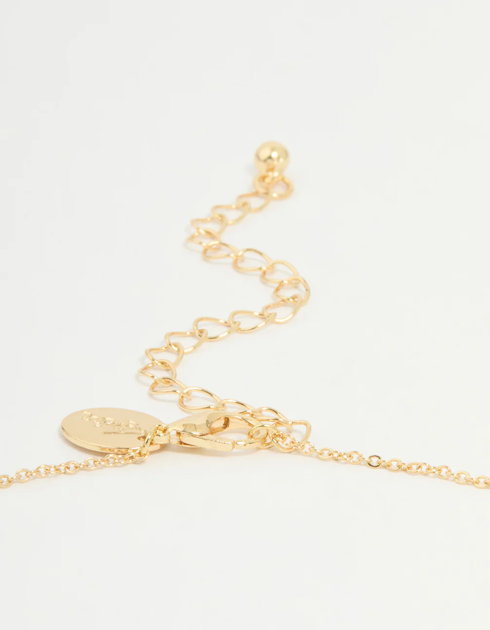 Gold Plated Cubic Zirconia Leo Circle Necklace - Image 3