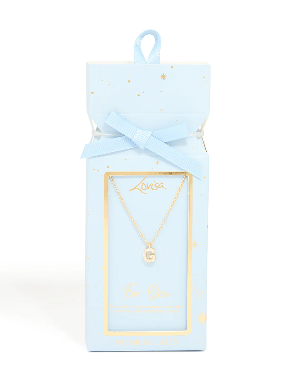 Gold Plated Brass Cubic Zirconia Letter G Necklace - Image 5