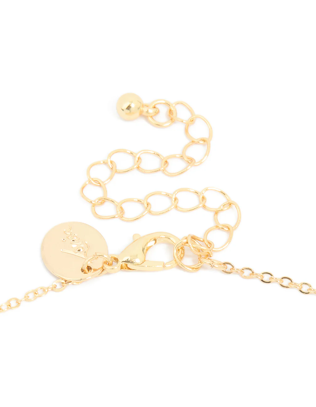 Gold Plated Cubic Zirconia Lock & Key Letter A Necklace - Image 5