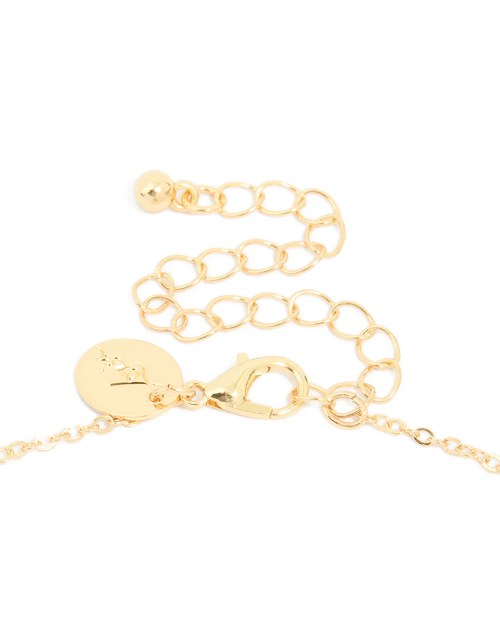 Gold Plated Cubic Zirconia Lock & Key Letter J Necklace - Image 5