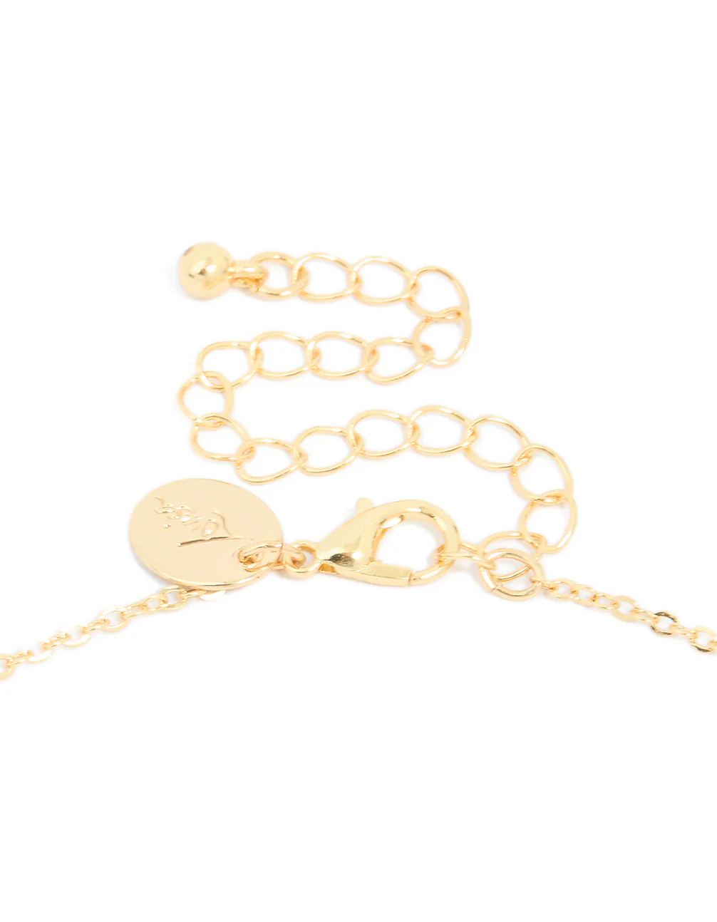 Gold Plated Cubic Zirconia Lock & Key Letter K Necklace - Image 5