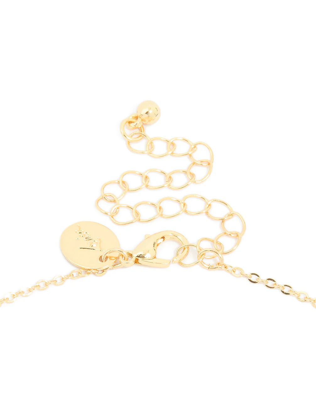 Gold Plated Cubic Zirconia Lock & Key Letter L Necklace - Image 5