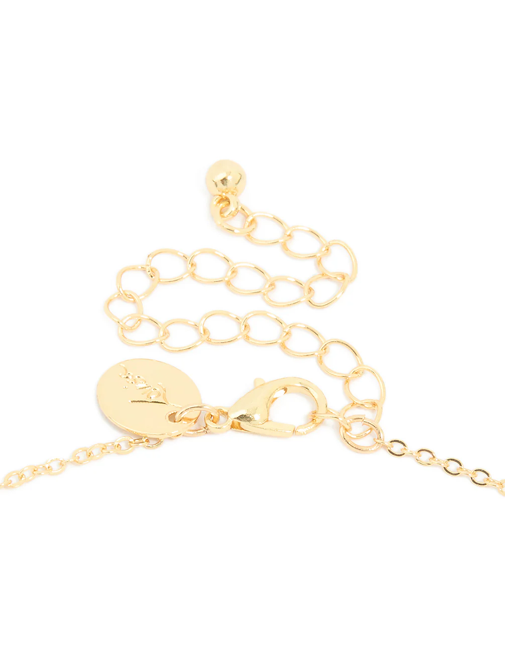 Gold Plated Cubic Zirconia Lock & Key Letter M Necklace - Image 5