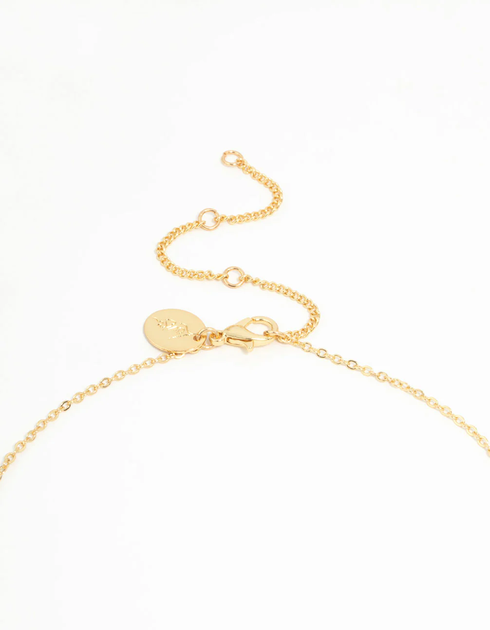 Gold Plated Cubic Zirconia Oval Cross Necklace - Image 3