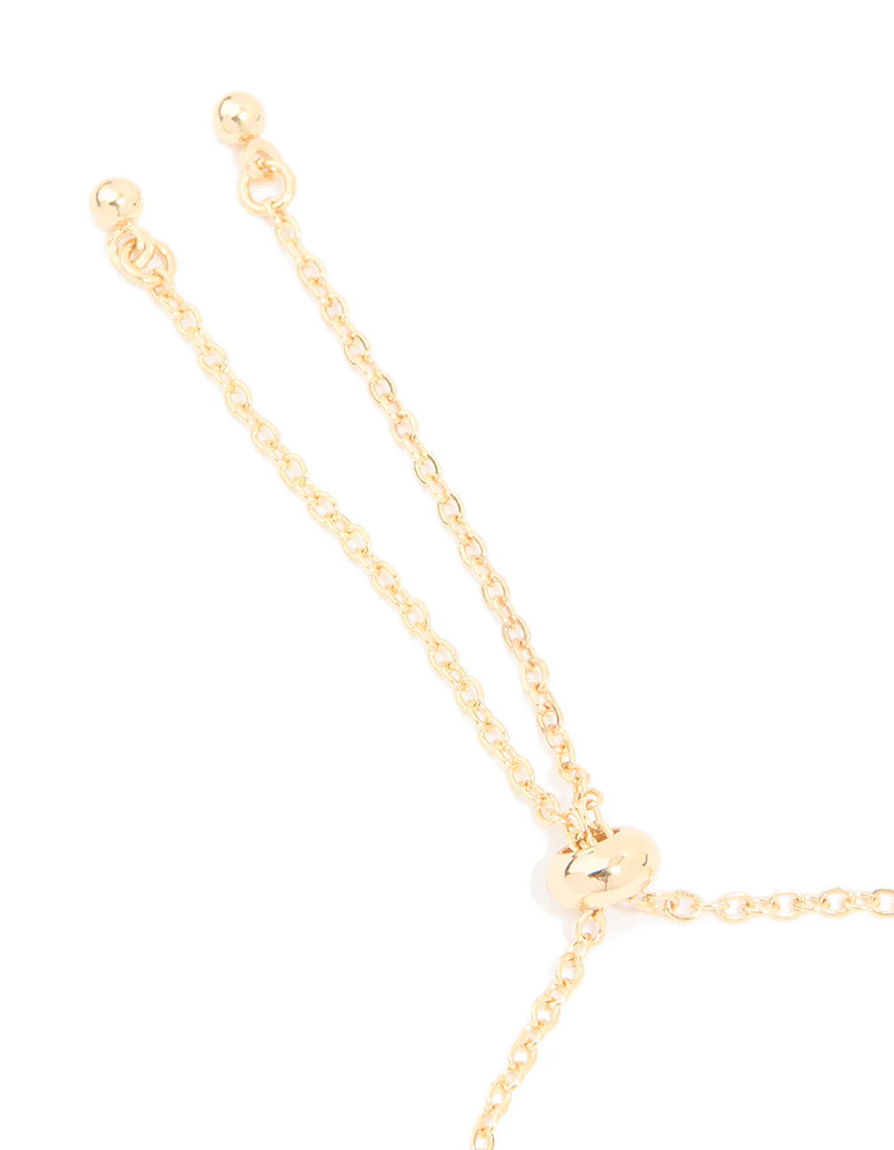 Gold Plated Cubic Zirconia Pave Bubble Letter B Toggle Bracelet - Image 3