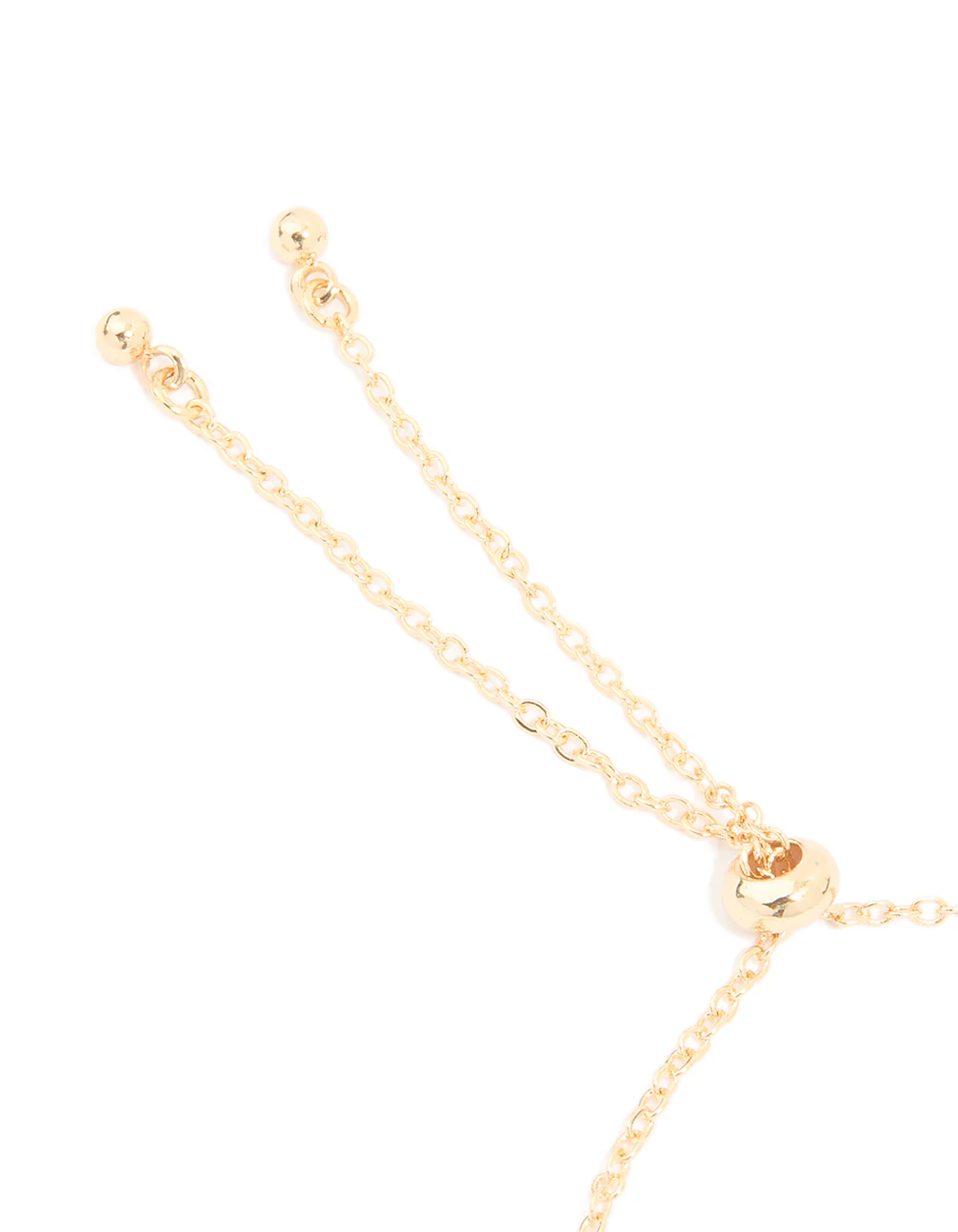 Gold Plated Cubic Zirconia Pave Bubble Letter L Toggle Bracelet - Image 3