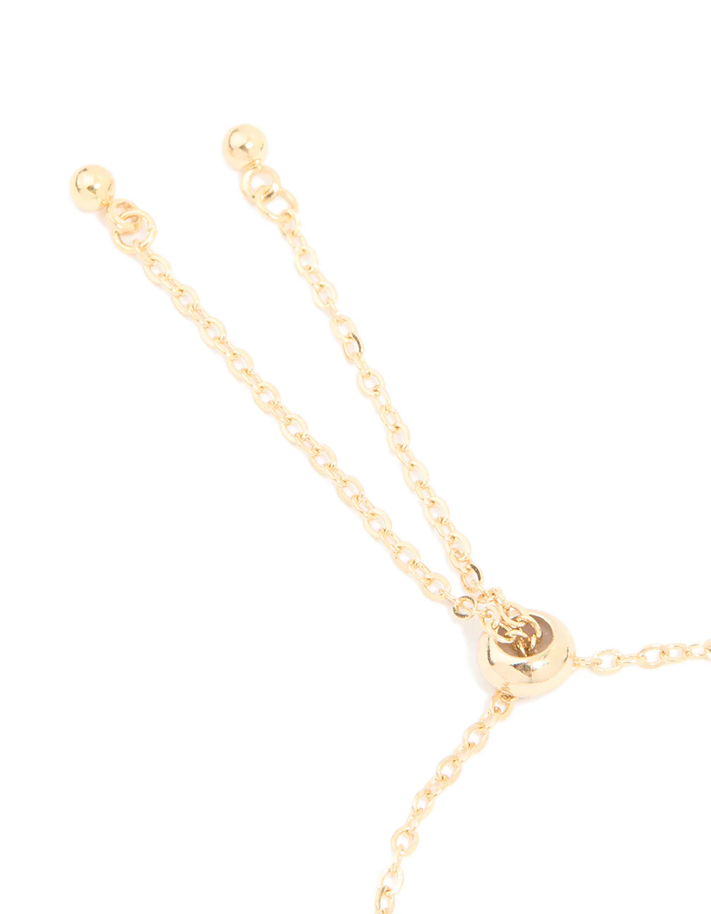 Gold Plated Cubic Zirconia Pave Bubble Letter T Toggle Bracelet - Image 3