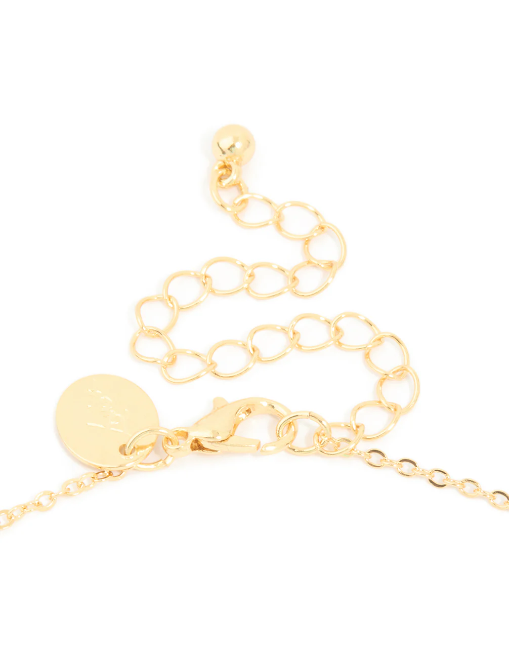Gold Plated Cubic Zirconia Pave Letter T Necklace - Image 5
