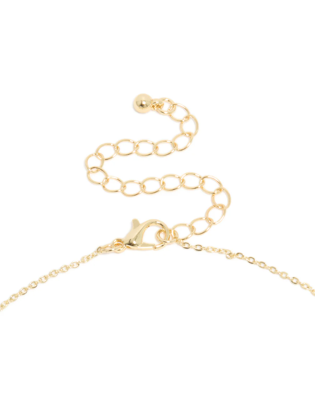 Gold Plated Cubic Zirconia & Pearl Letter J Necklace - Image 5