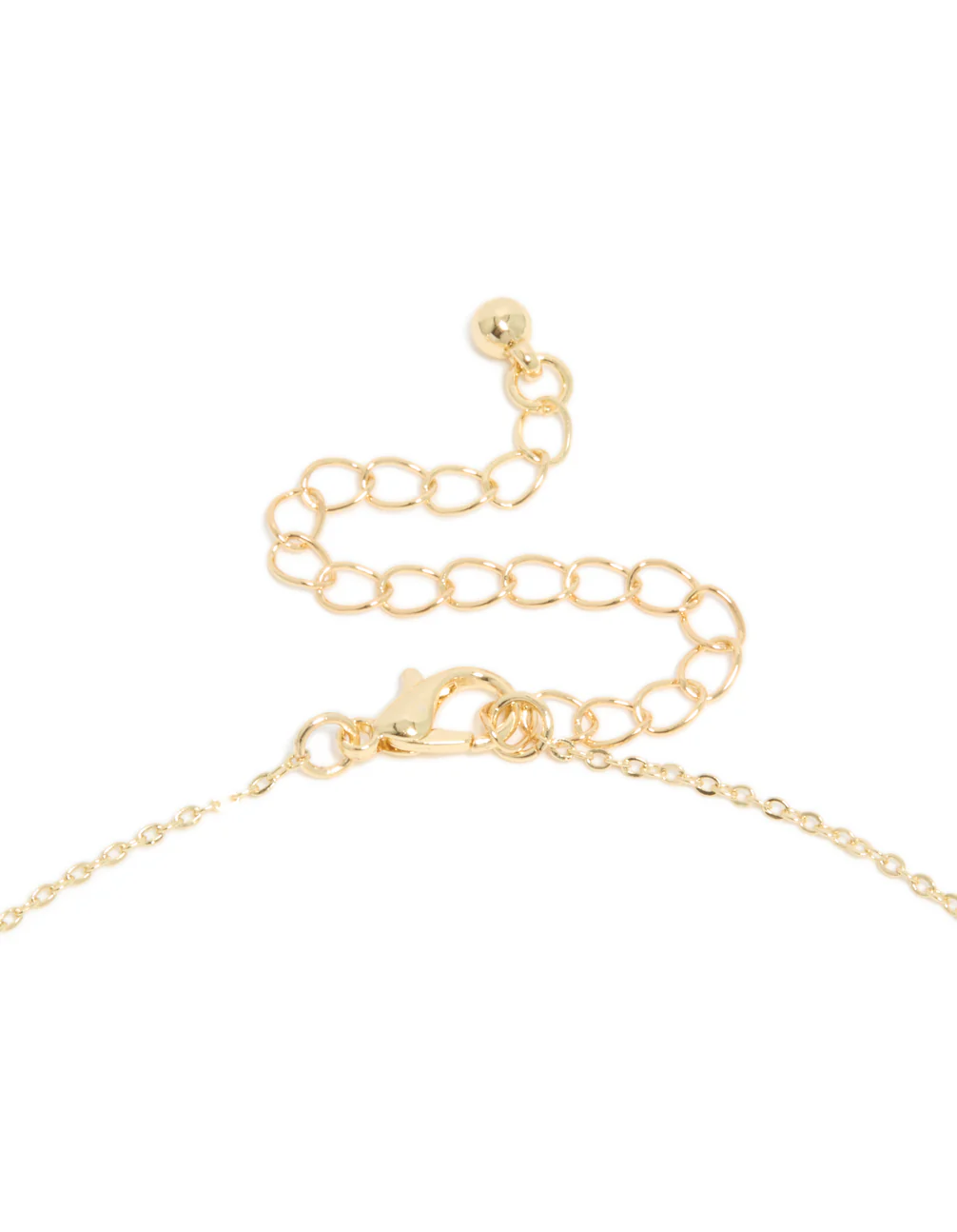 Gold Plated Cubic Zirconia & Pearl Letter L Necklace - Image 5