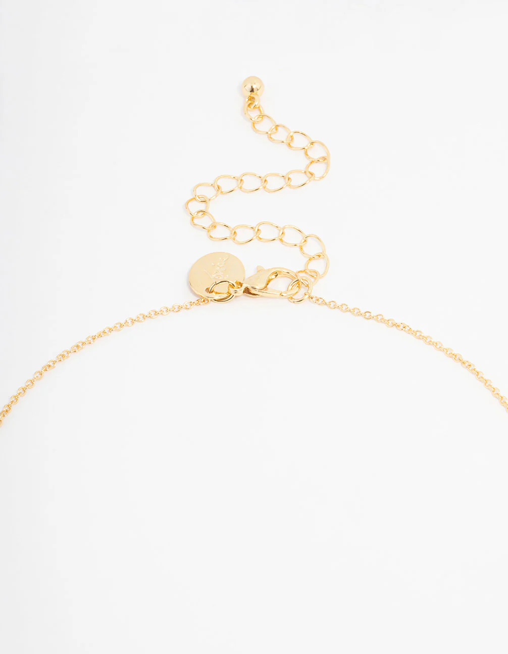 Gold Plated Cubic Zirconia Plain Cross Necklace & Stud Earrings - Image 3