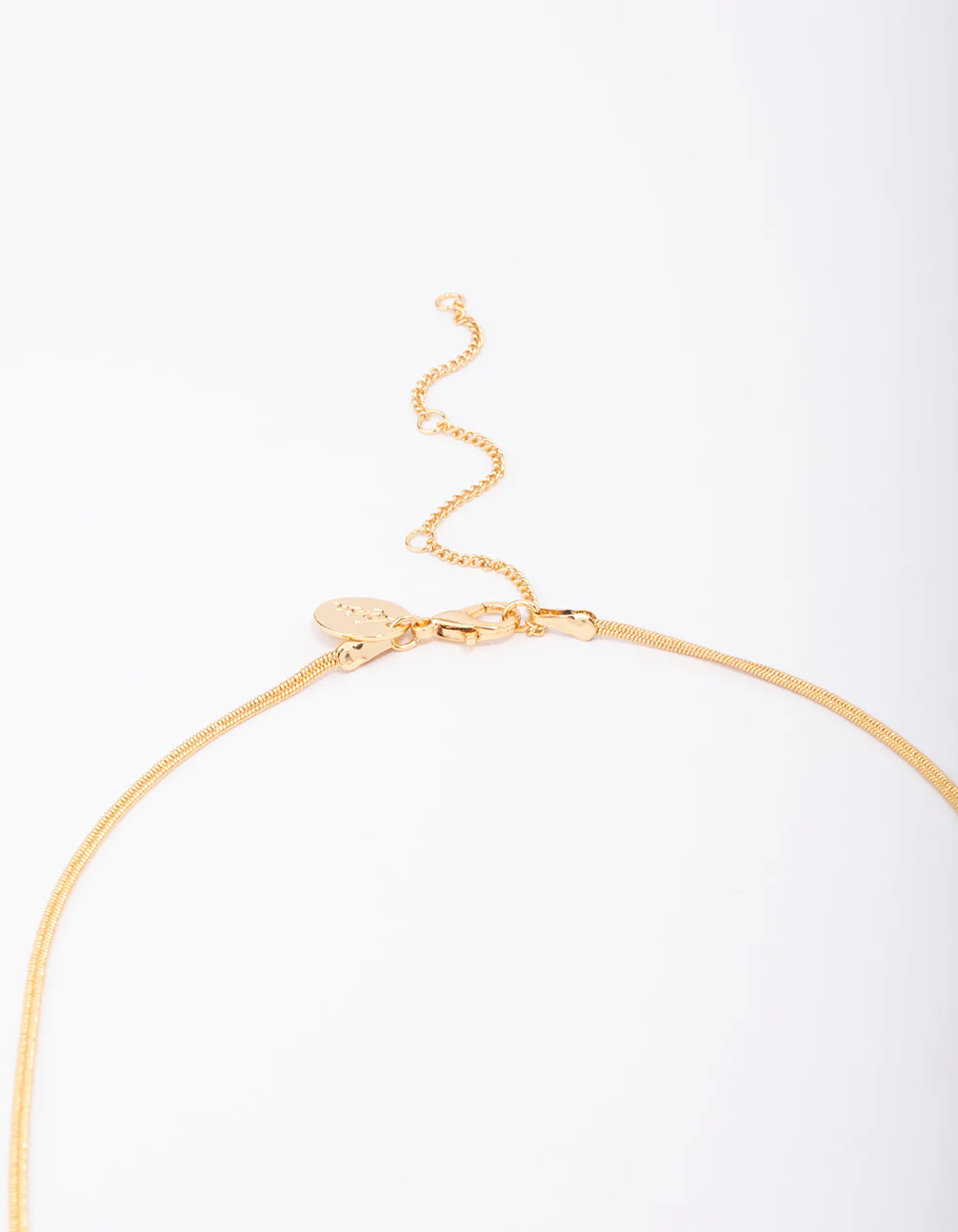 Gold Plated Cubic Zirconia Pointed Cross Pendant Necklace - Image 3