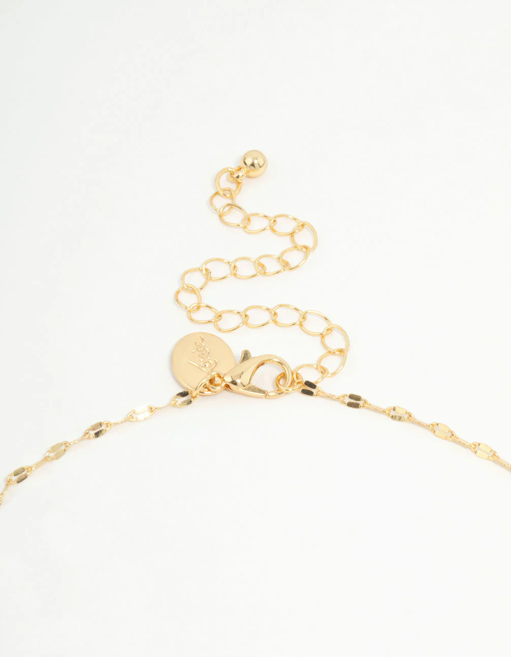 Gold Plated Cubic Zirconia Rectangle Mary Necklace - Image 3