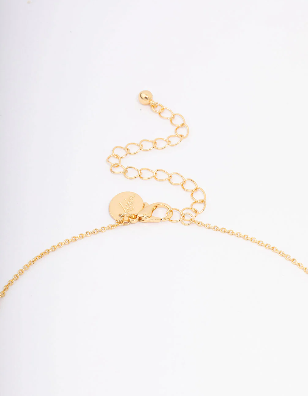 Gold Plated Cubic Zirconia Round Cross Pendant Necklace & Stud Earring Set - Image 3
