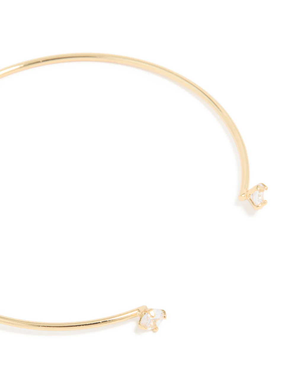 Gold Plated Cubic Zirconia Simple Wrist Cuff - Image 4