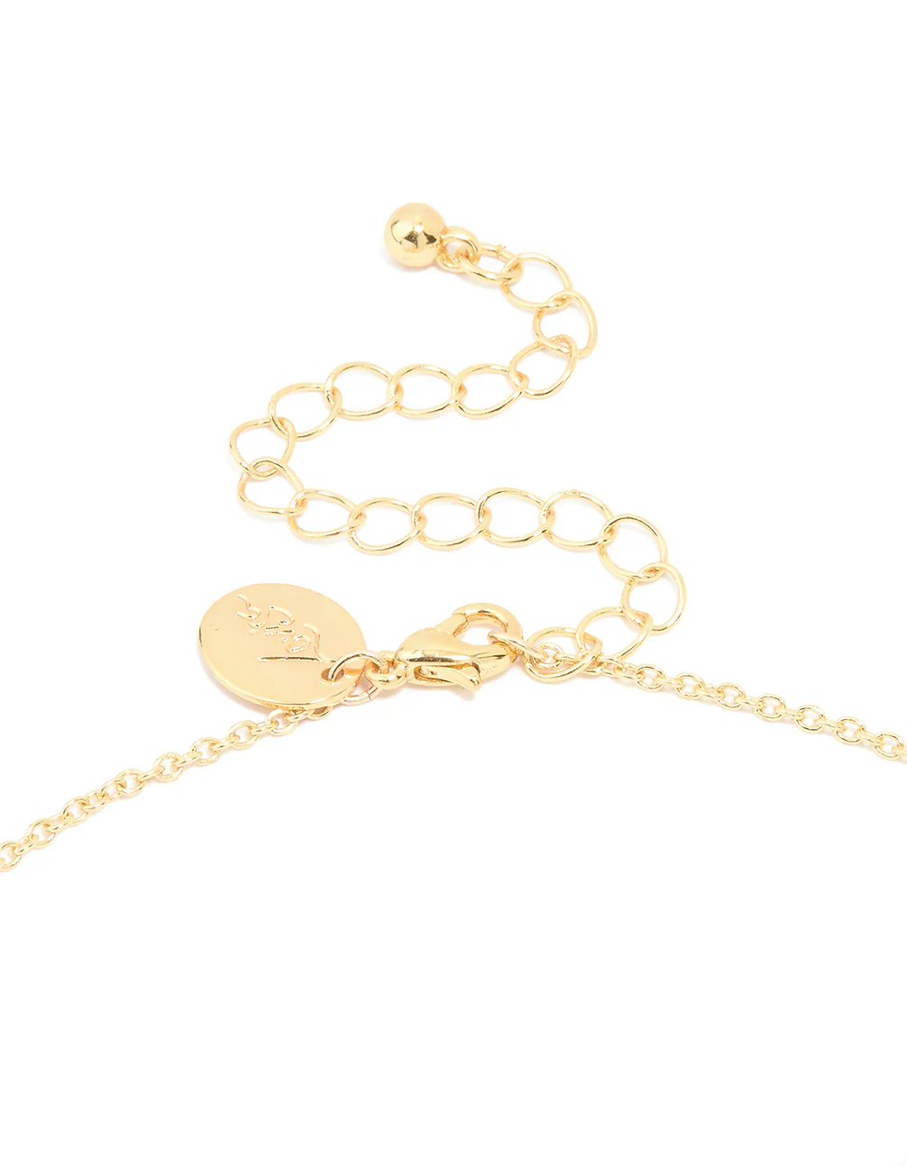 Gold Plated Cubic Zirconia Small Pebble Pendant Necklace - Image 5