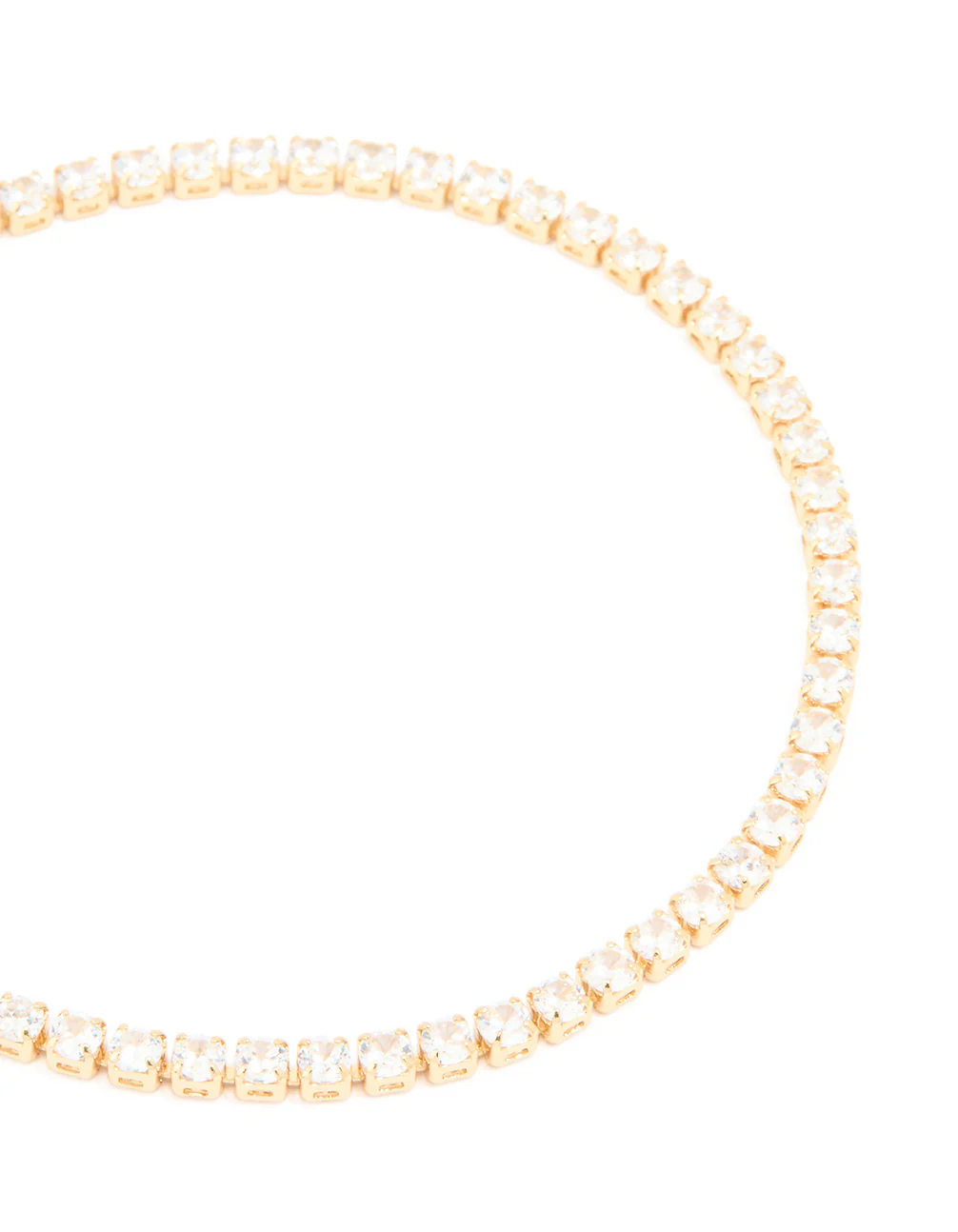 Gold Plated Cubic Zirconia Small Square Tennis Bracelet - Image 4