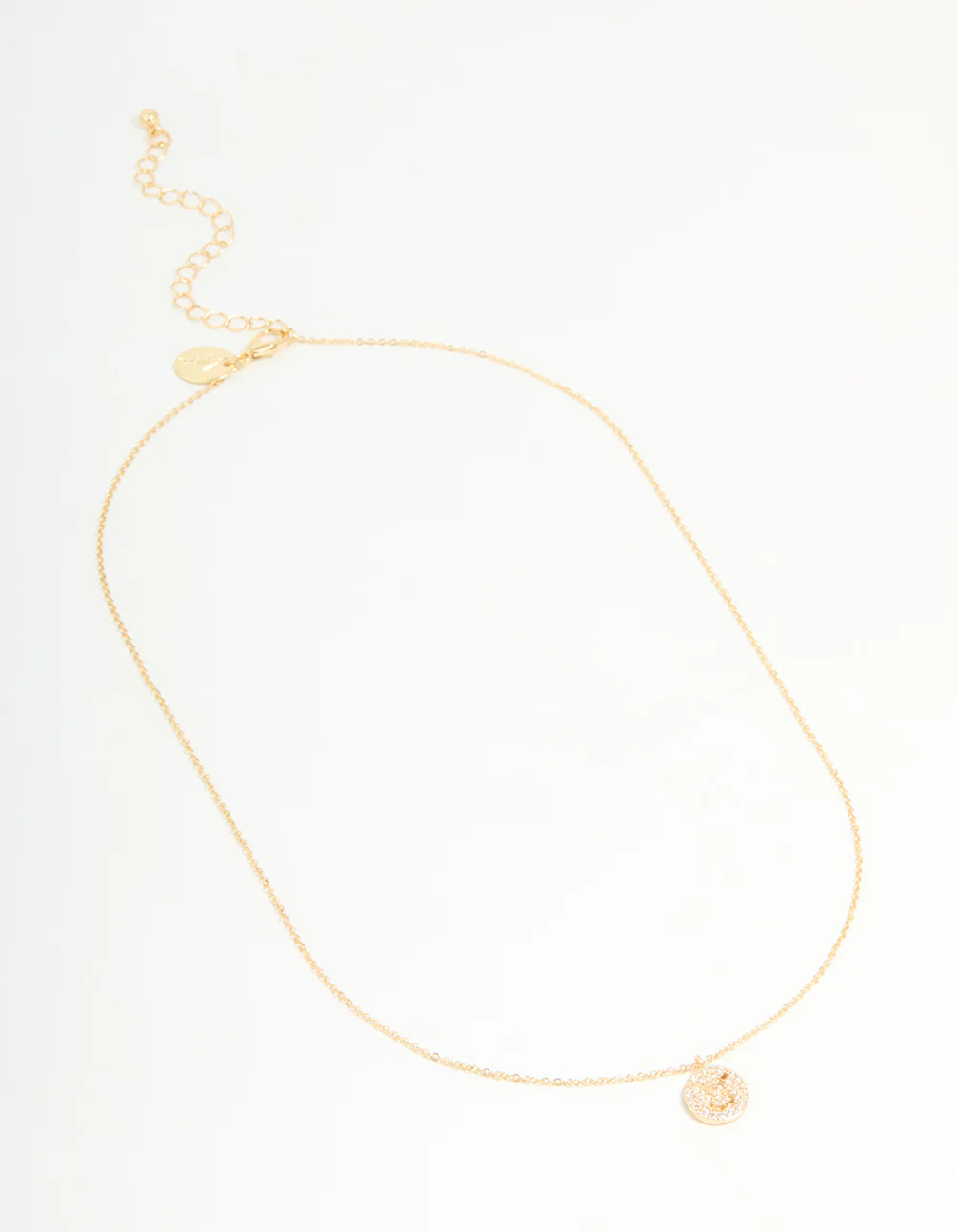 Gold Plated Cubic Zirconia Taurus Circle Necklace - Image 2
