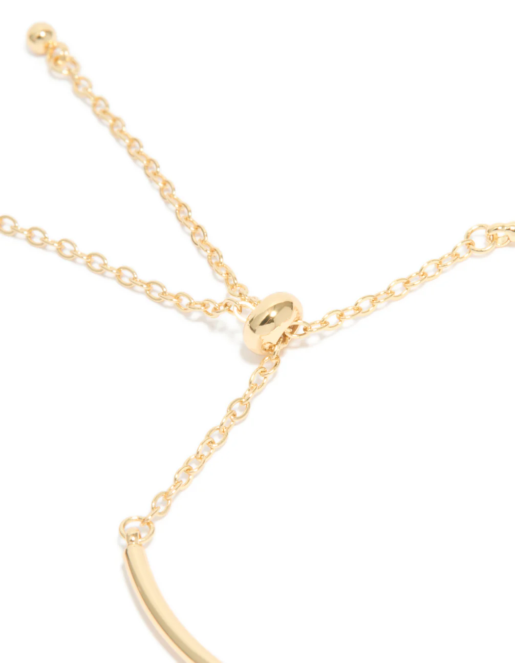 Gold Plated Cubic Zirconia Teardrop Toggle Bangle Bracelet - Image 4